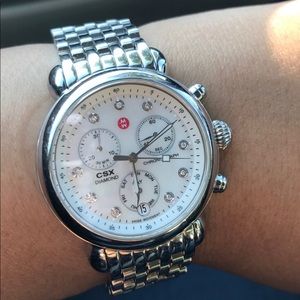 Michele Sydney Chronograph Stainless Steel Watch